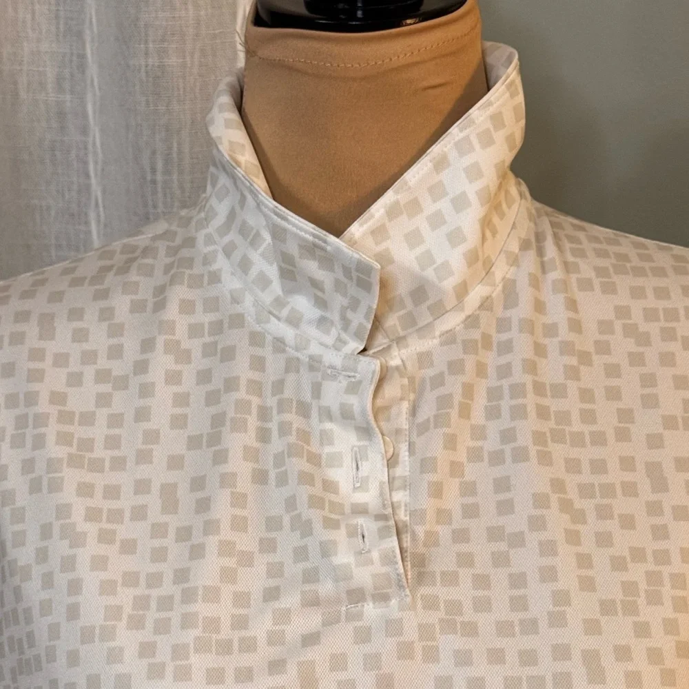 EUC Nike Dri Fit Activewear Collared Short Sleeve Square Pattern T Shirt - Picture 5 of 8